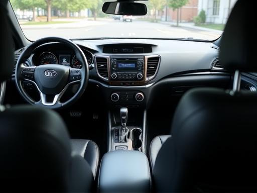 Immaculate car interior, dashboard and seats, after detailing