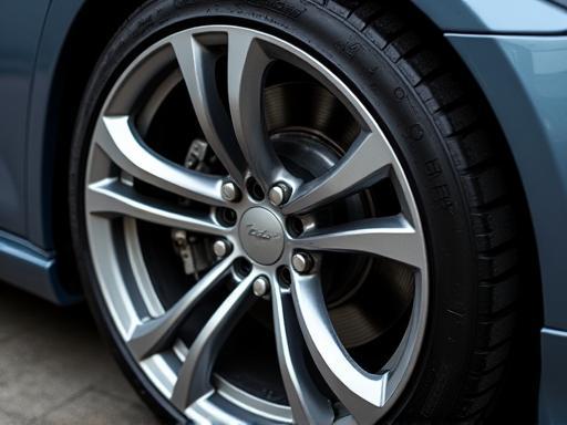 Polished and clean alloy wheels on a luxury car